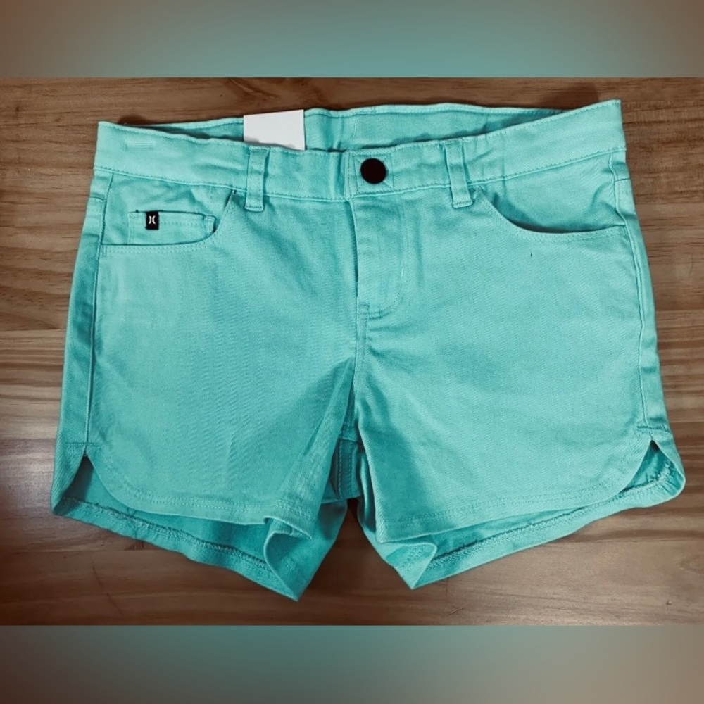 Hurley Board Shorts Juniors 8 Chino Mint Green  Pockets Shorty Shorts NWT